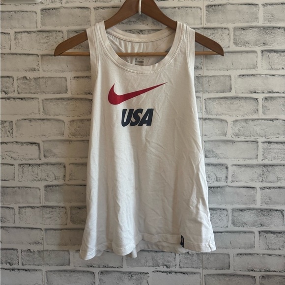 Nike Tops - Women’s USA white Nike racerback tank top Small